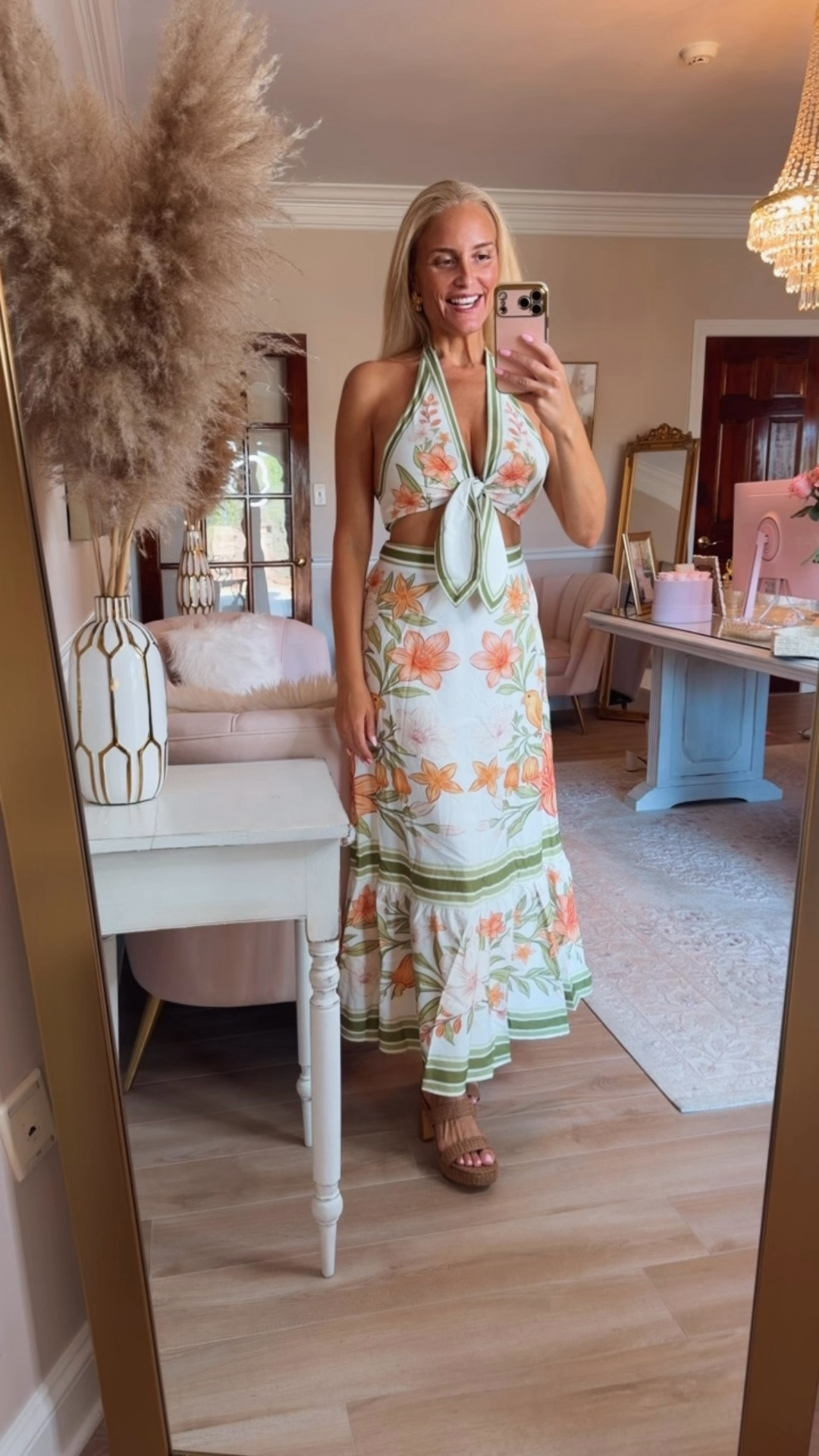 This gorgeous skirt set makes the perfect vacation outfit! The fabric is not the highest quality but it's so cute it's worth keeping!

#LTKgrwm #LTKootd #LTKdayinmylife