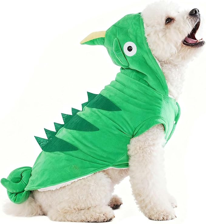 Chameleon Dog Costume for Halloween,Winter Fleece Pet Cat Coat Jacket for Small Medium Large Dog,... | Amazon (US)