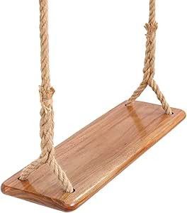 Tree Swing Seat Hanging Wooden Tree Swings for Children Adult Kids Garden,Yard, Indoor, Elm Wood ... | Amazon (US)