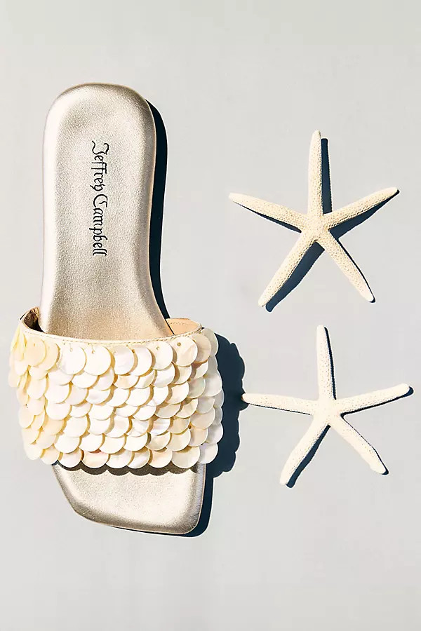 Fishy Sequin Slide Sandals | Anthropologie (US)