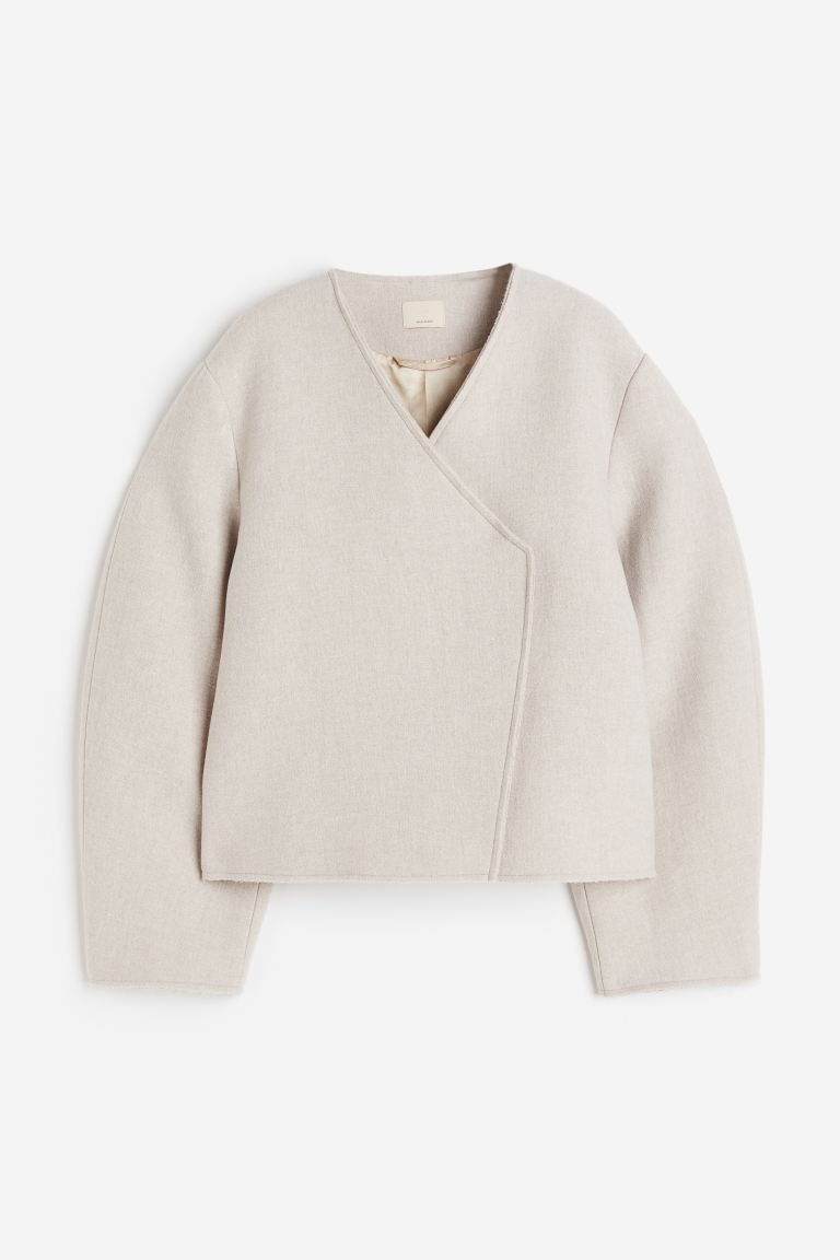 Wool-blend Jacket - Light beige - Ladies | H&M US | H&M (US + CA)