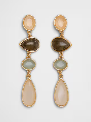 Tonal Glass Stone Mix Drop Earrings | Banana Republic Factory | Banana Republic Factory