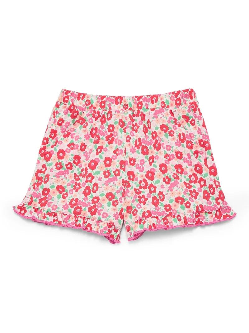 Wonder Nation Toddler Girls Ruffle Hem Shorts, Sizes 18M-5T | Walmart (US)