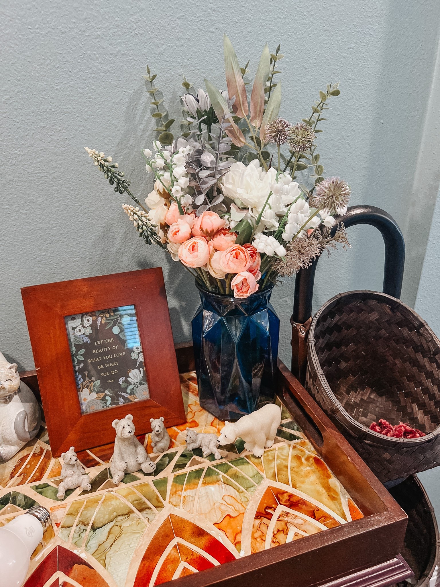 Faux Spring Flowers for the Home - House Plant Aesthetic with Artificial Flower Arrangements from Amazon: Pretty faux flowers to display around the house, whether for general home decor, a DIY florist aesthetic, or for a garden party aesthetic - this indoor plant styling is especially great for homes with cats or kittens who love a house plants aesthetic but can't keep plants indoors! Similar glass vases are tagged as well, that are perfect for displaying these plants in living room areas! 

#LTKHome #LTKParties #LTKFindsUnder50