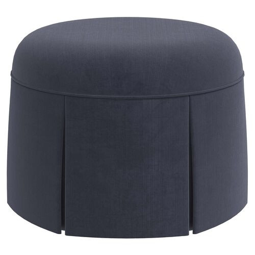 Liza Linen Skirted Ottoman | One Kings Lane