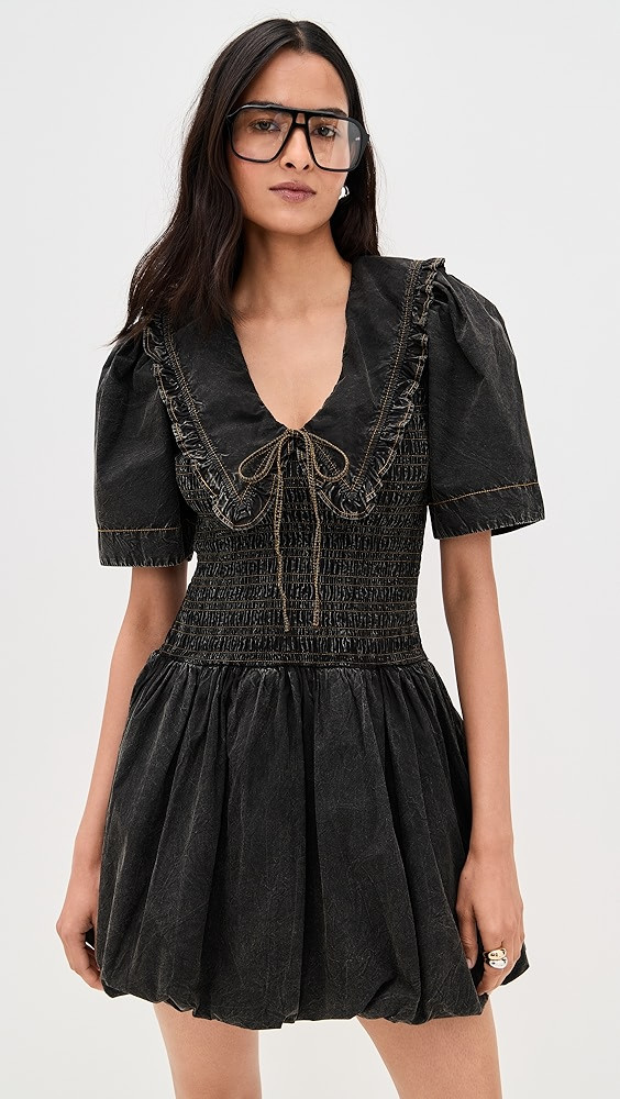 Garment Dyed Cotton Mini Smock Bubble Dress | Shopbop