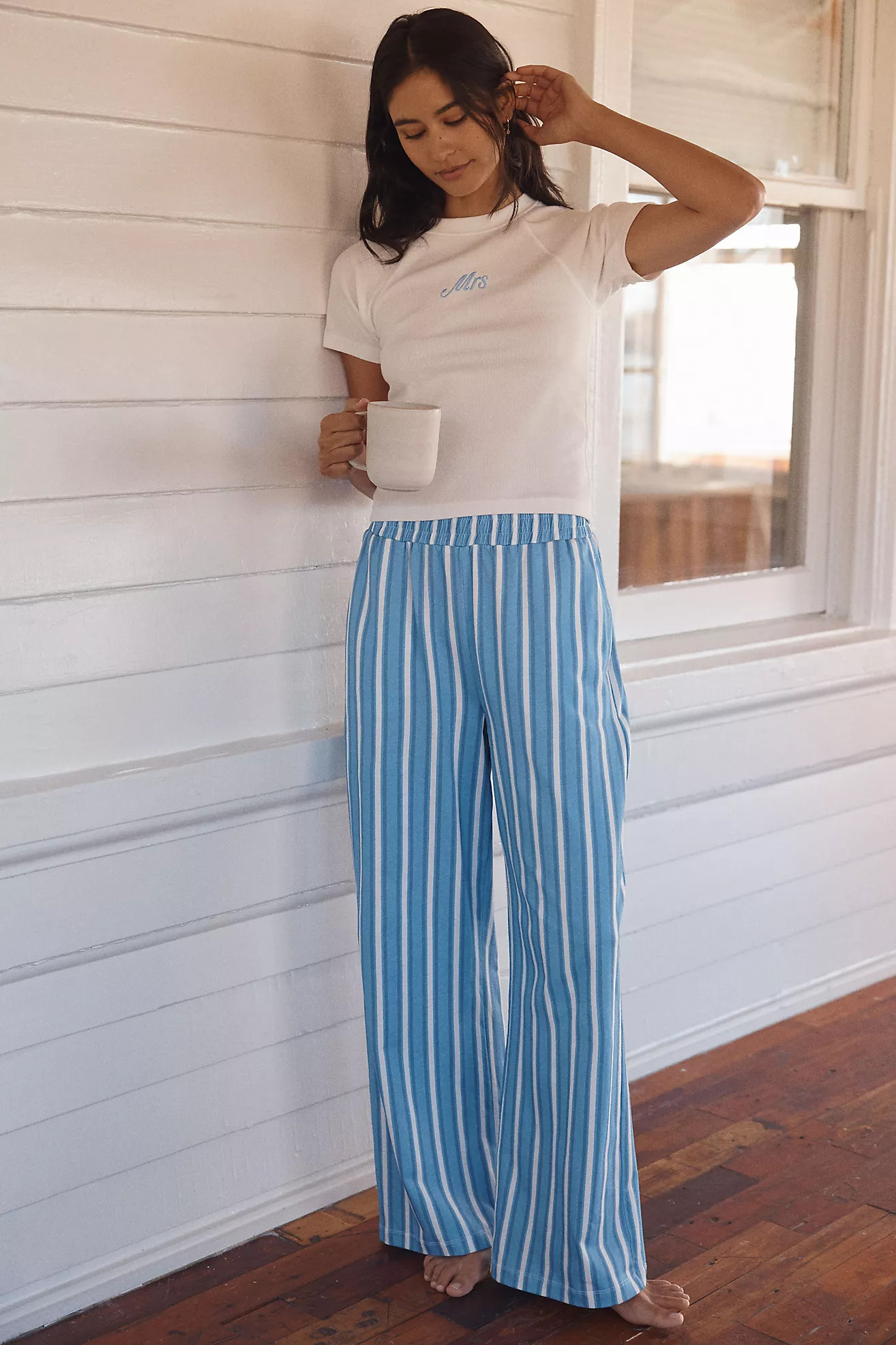 The Frolic Striped Mrs. Cotton Pajama Set | Anthropologie (US)