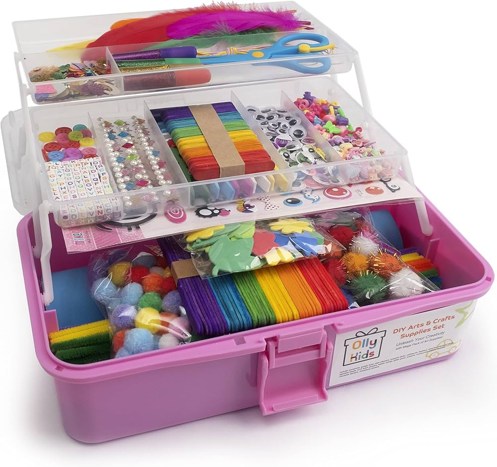 Olly Kids Arts and Crafts Supplies for Kids Girls 4 5 6 7 8 9 10 11 & 12- Ultimate Crafting Suppl... | Amazon (US)