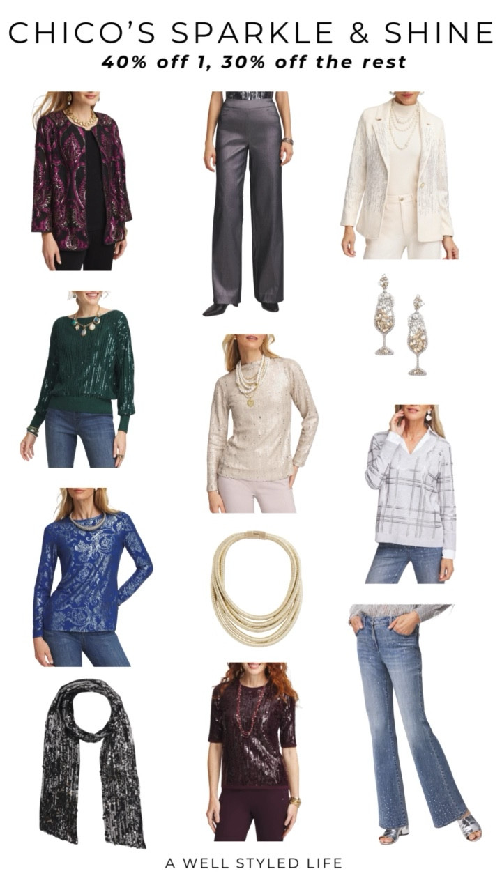 Holiday Outfit Inspiration

40% off the highest price item and 30% off everything else at Chico's.


#Fashionover50 #LTKOver50Style #fashion #womensfashion #fallfashion #falloutfit #winterfashion #winteroutfit #chicos #holidayfashion #holidayoutfit #holidaysparkle #holidayshine

#LTKHoliday #LTKSaleAlert #LTKOver40
