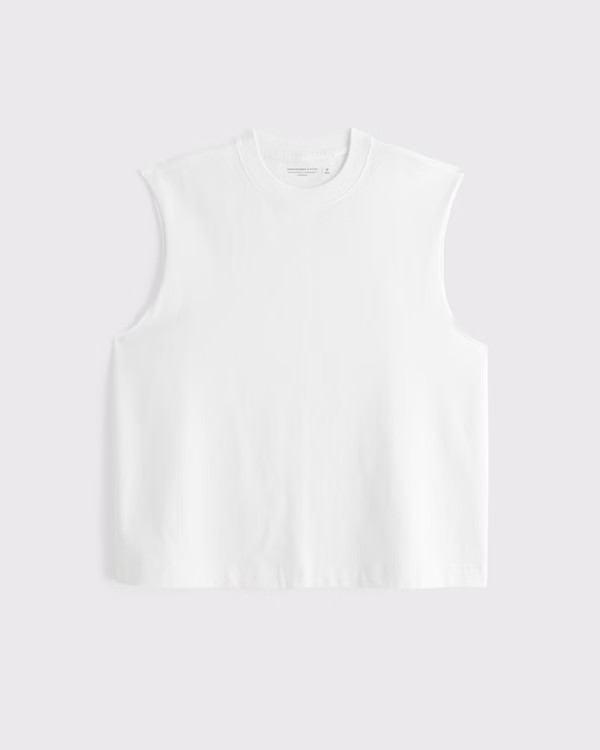 Premium Heavyweight Cropped Tank | Abercrombie & Fitch (US)