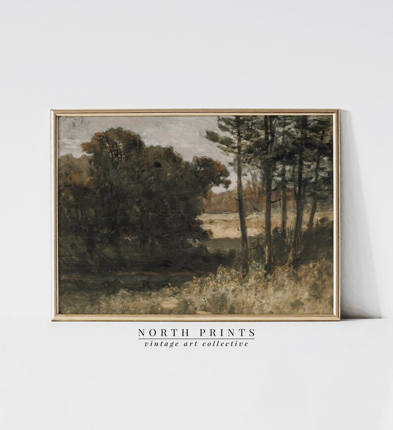 Living Room Painting Green Country Landscape Art PRINTABLE Downloadable Digital Art 5-190 - Etsy | Etsy (US)