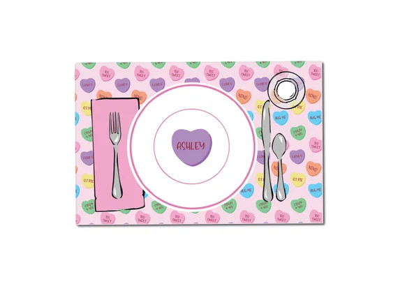 Personalized Valentines Day Placemat Valentines Place Mat for | Etsy | Etsy (US)