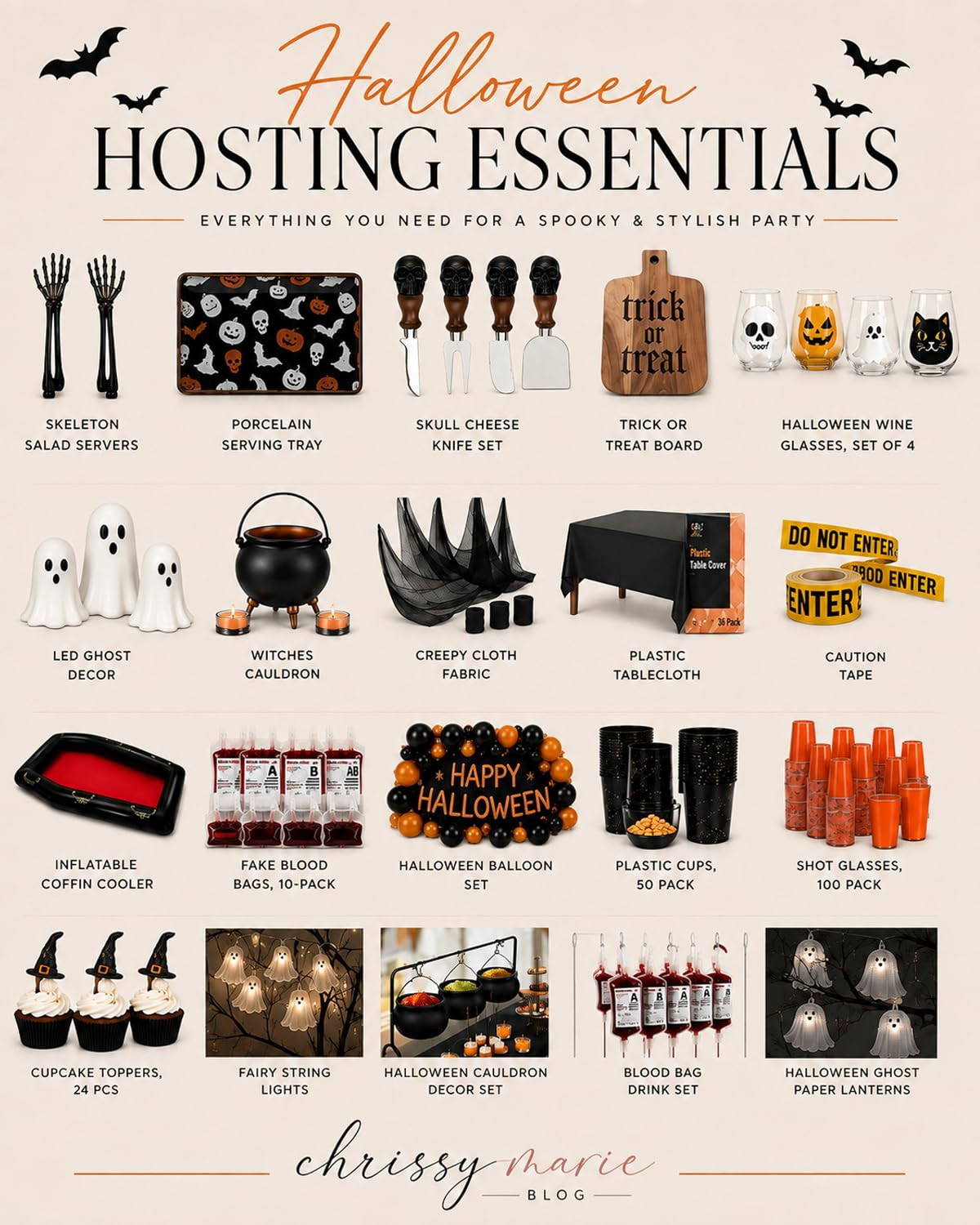 Halloween hosting essentials for pulling off the fun without turning your kitchen into a crime scene of candy wrappers and paper plates. Easy Amazon finds for serving, decorating, and making everything feel festive with very little drama. 

 #LTKfoodie #LTKSeasonal #LTKHome
