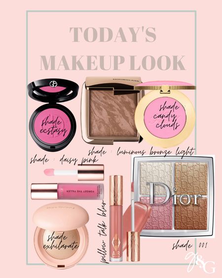 Todays makeup look— pink & glowy ✨
Shades-
Perricone Md: Nude
Huda Concealer: coconut flakes
Givenchy powder: 3
Merit contour: seine 
Hourglass bronzer: luminous bronze light 
Too faced blush: candy clouds
GA blush: 52
Rare beauty highlight: exhilarate
Dior palette (on eyes): 001
CT eyestick: bronze garnet
Kosas brow: soft brown
CT air brush lip: pillow talk blur
Lawless gloss: daisy pink

#LTKFind #LTKunder50 #LTKbeauty