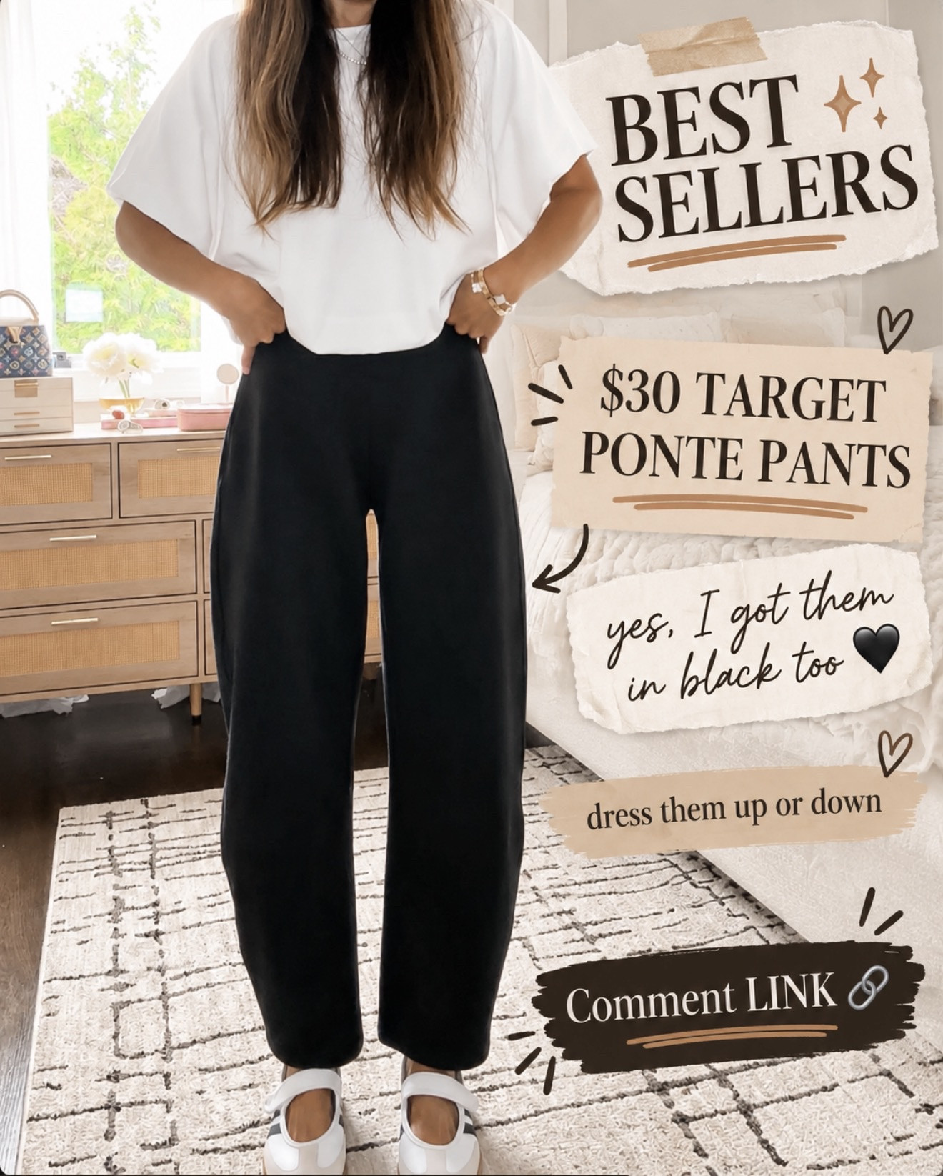 The $30 Target ponte pants were so good, I had to grab them in black too 🖤 They’re comfy, polished and so easy to dress up or down! Comment LINK and I’ll send them to you 🔗⬇️

#LTKOver40 #LTKSeasonal #LTKmomlife