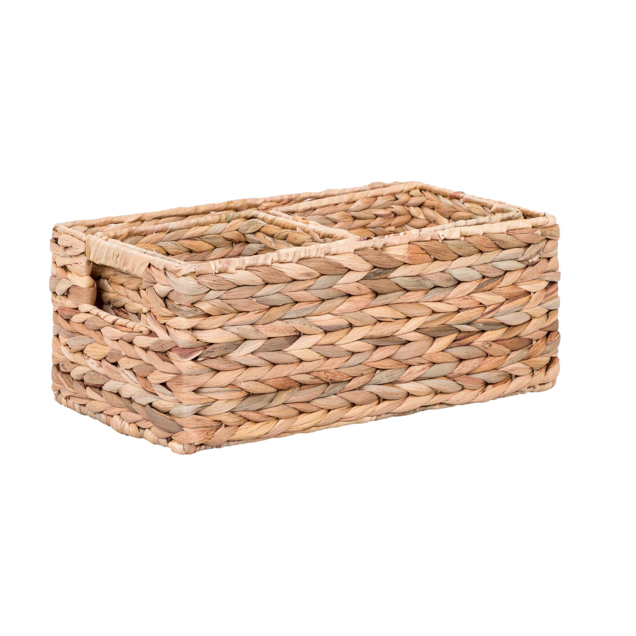 Better Homes & Gardens Woven Natural Water Hyacinth Organizational Basket Set of 3 | Walmart (US)