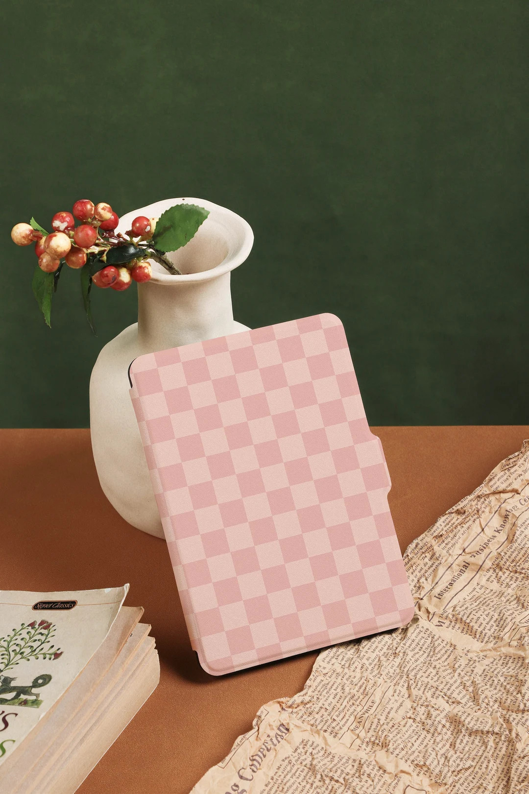 Pink Squares Kindle Case Kindle Paperwhite 11th Generation, All new kindle 6" 2022 case,kindle pa... | Etsy (US)