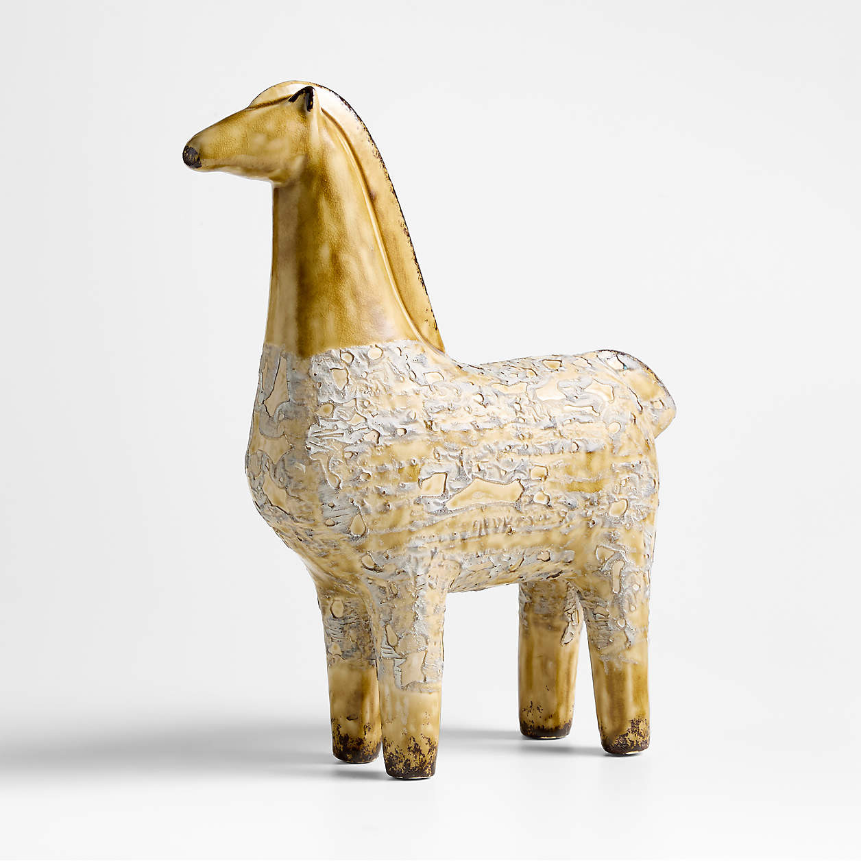 Rouen Small White Decorative Horse Sculpture + Reviews | Crate & Barrel | Crate & Barrel