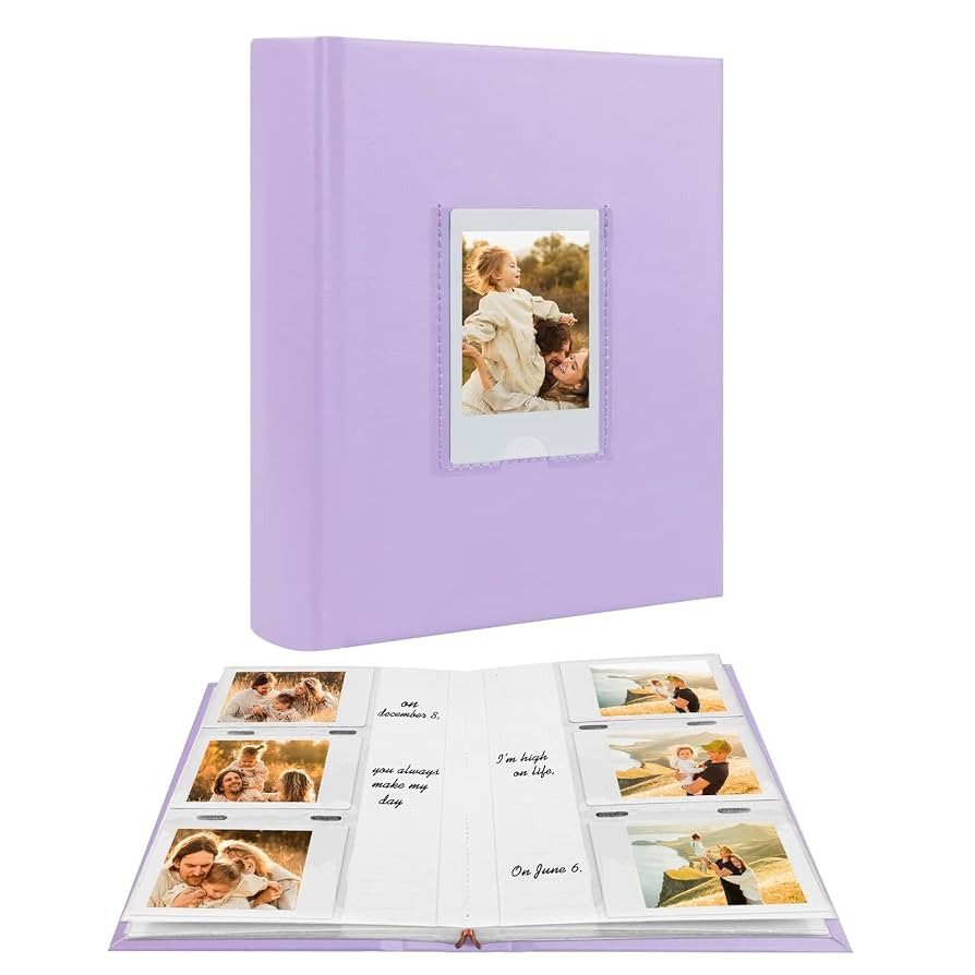 Photo Album for Fujifilm Instax Mini Camera, 180 Pockets Photo Album with Writing Space for Polar... | Amazon (US)