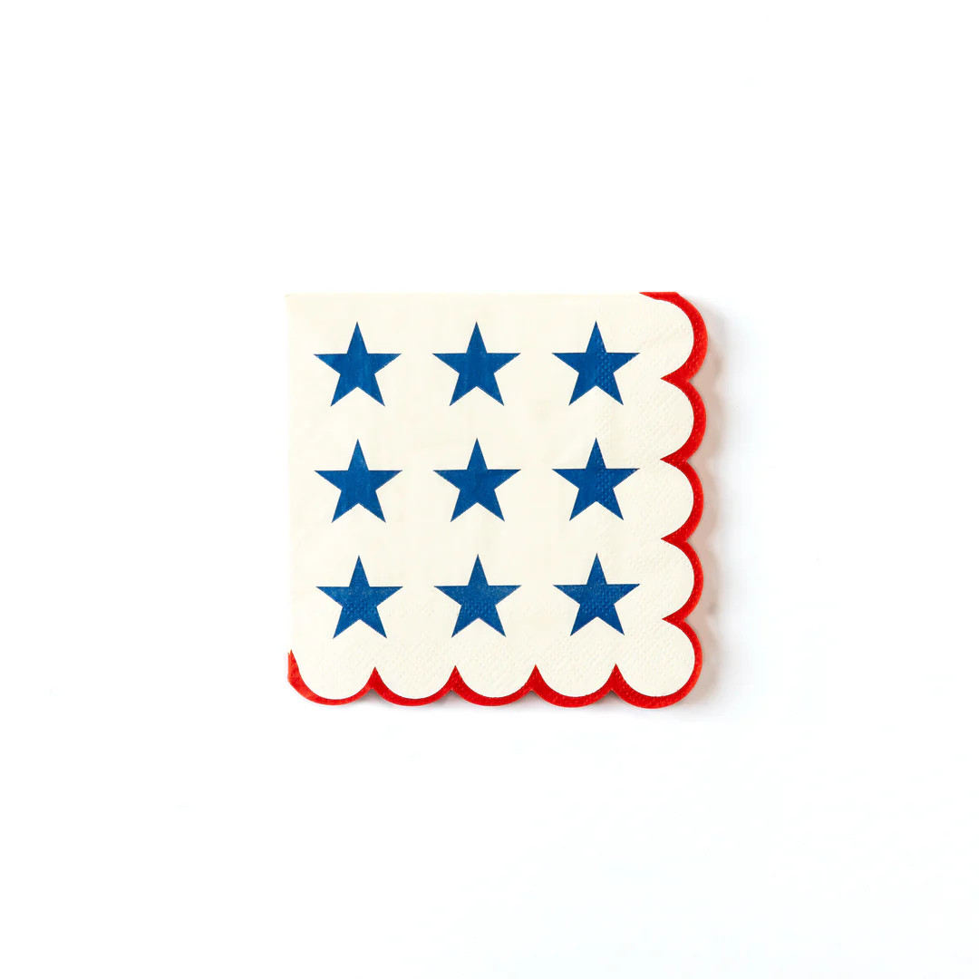 Stars and Scallops Cocktail Napkins | My Mind's Eye