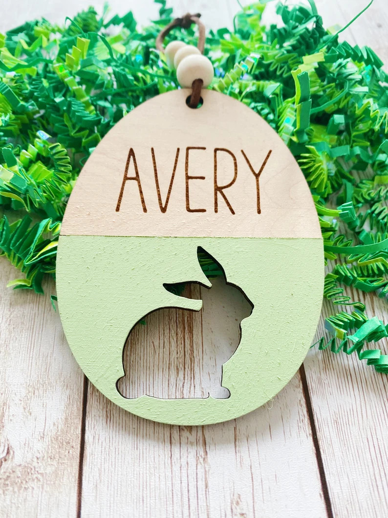 Personalized Easter Basket Tag/ Easter Bunny Basket Tag/ Kids | Etsy | Etsy (US)