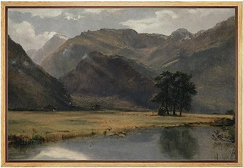 MUDECOR Framed Canvas Print Wall Art Rustic Country Mountain Range Landscape Nature Wilderness An... | Amazon (US)