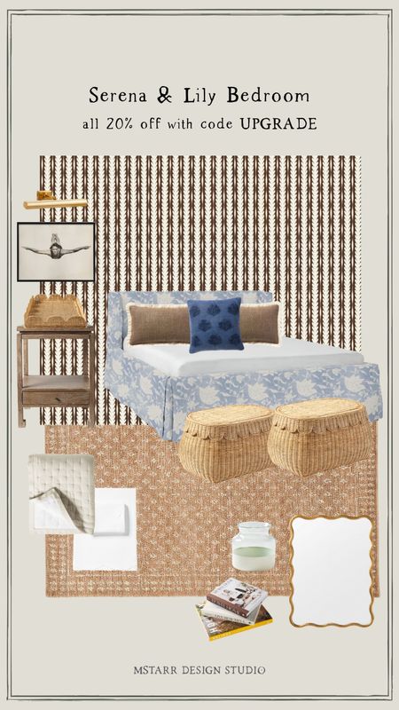 Serena & Lily Fresh Start Event…20% off everything or 25% off $5,000+ with code UPGRADE. Sale is included! 

Bedroom, wallpaper, coastal, gingham, upholstered bed, scalloped decor, wicker, home decor, throw pillows, picture light, artwork 

#LTKsalealert #LTKFind #LTKhome