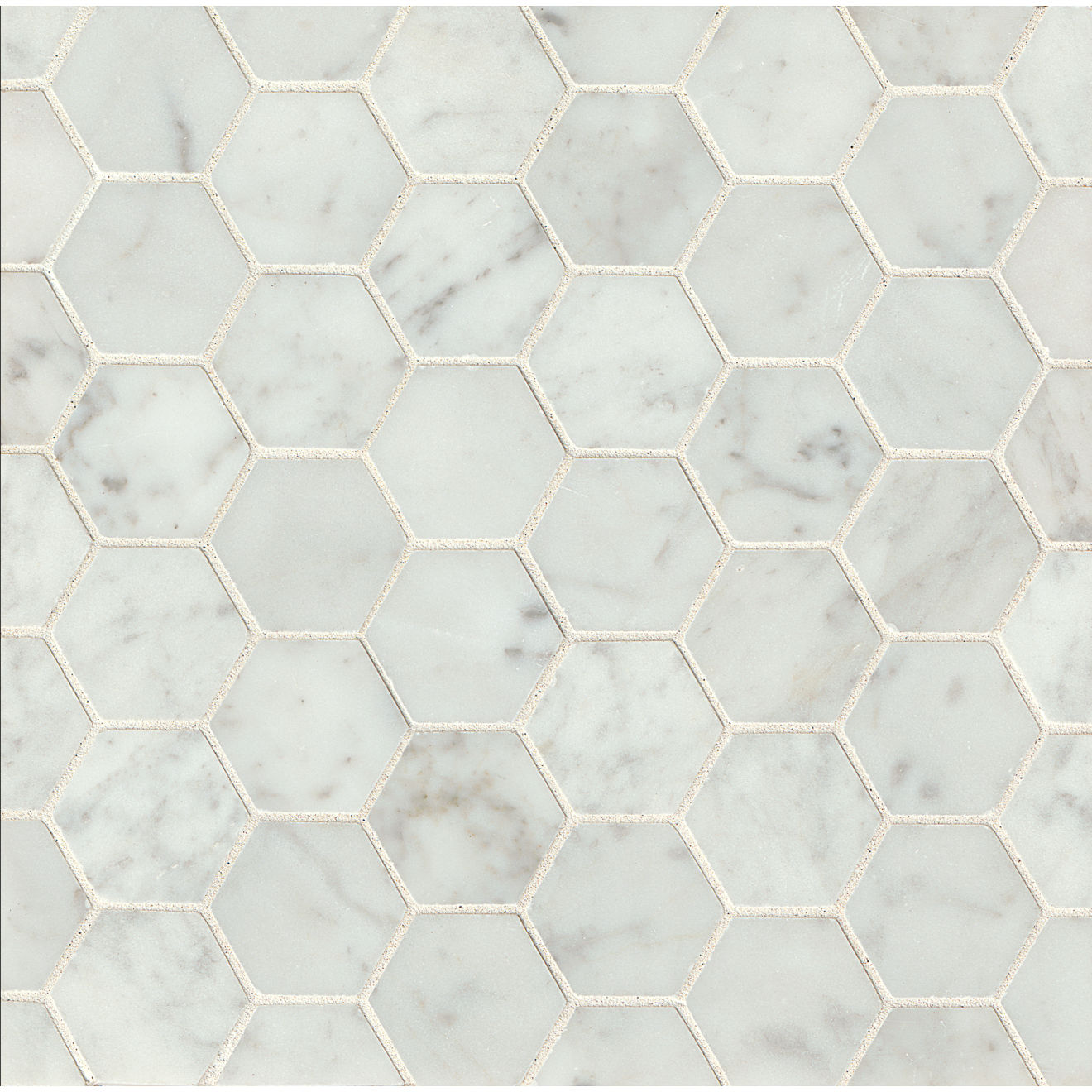 White Carrara 2" x 2" Floor & Wall Mosaic | Bedrosians Tile & Stone