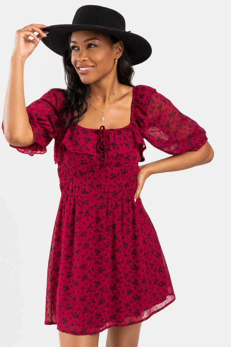 Leanne Floral Mini Dress | Francesca’s Collections