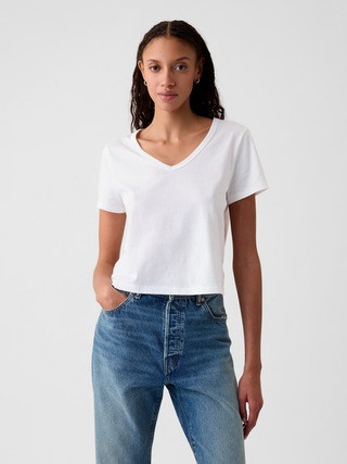 Organic Cotton Vintage Cropped T-Shirt | Gap (US)