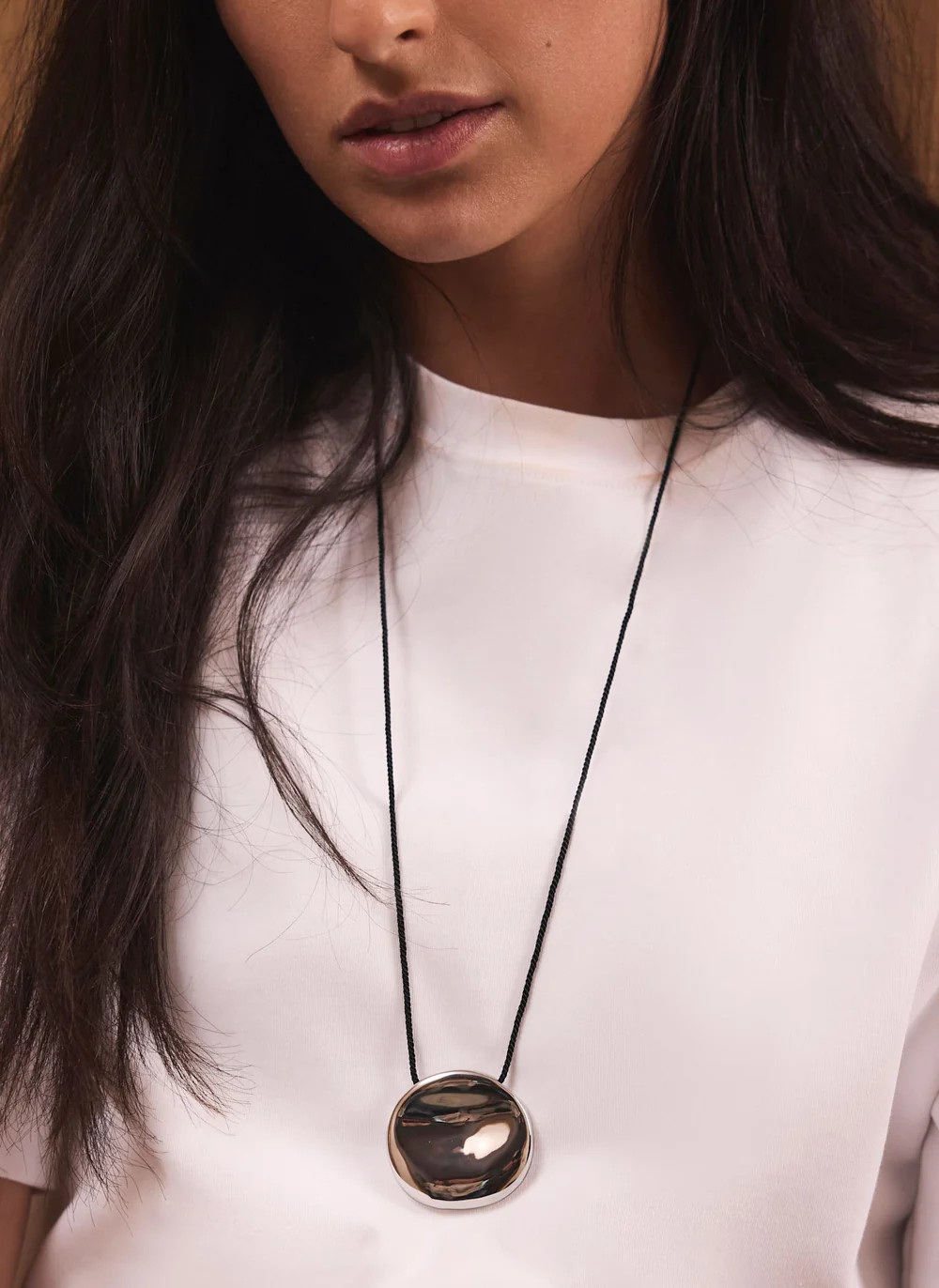 Silver Tone Stud Rope Necklace | Mint Velvet