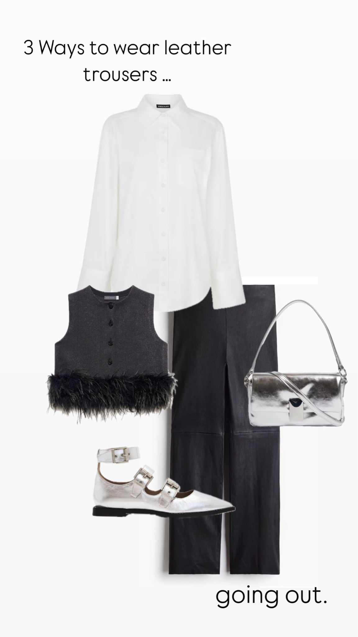 Leather Trouser styling …going out. ✨
I wear a 14 in the trousers. 


Leather trousers/party outfits/silver shoes/ Christmas outfit 



#LTKpartywear #LTKover50style #LTKstyletip