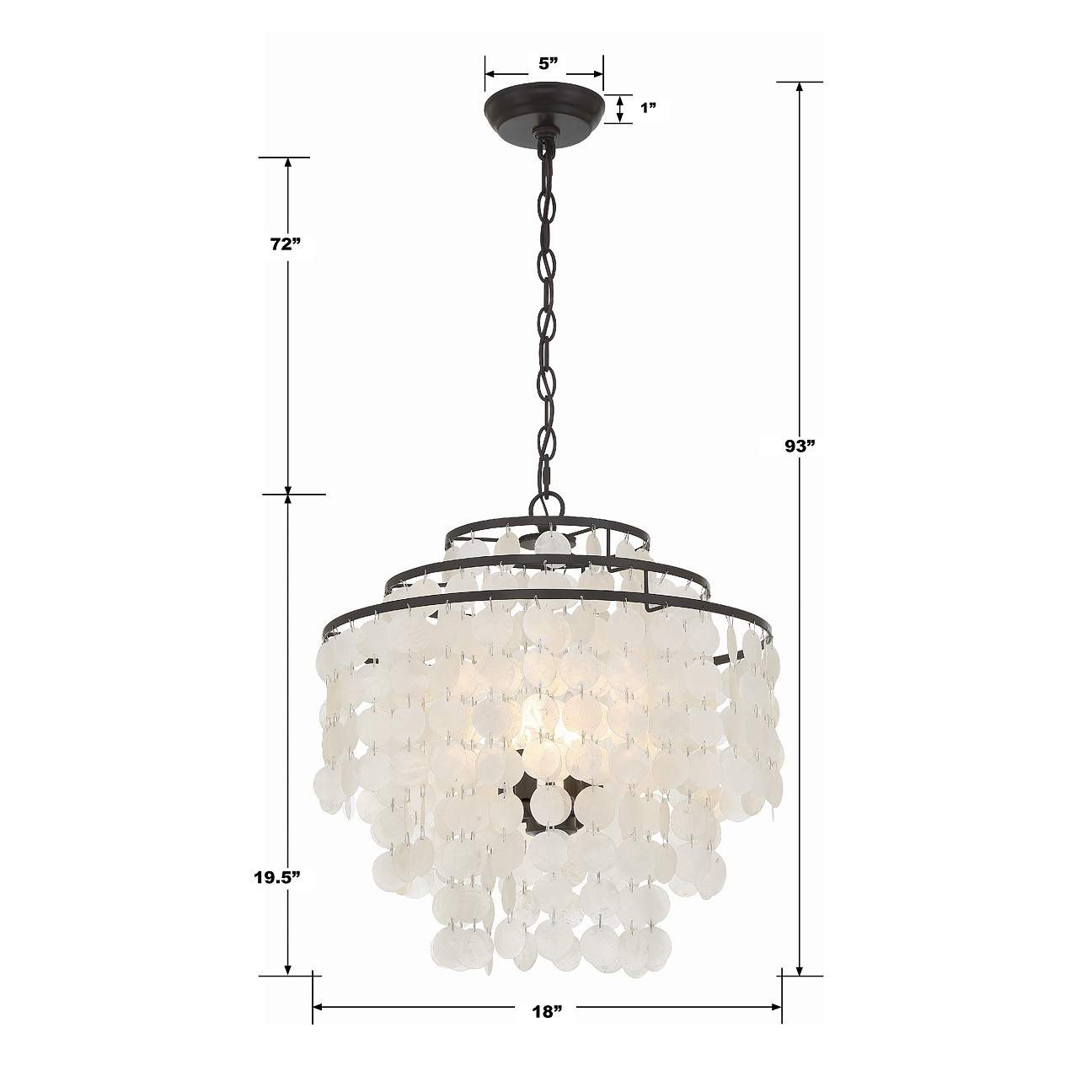 Crystorama Brielle 18" Wide Dark Bronze 4-Light Chandelier | Lamps Plus