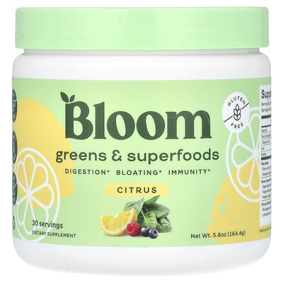 Bloom, Greens & Superfoods, Citrus, 5.8 oz (164.4 g) | iHerb