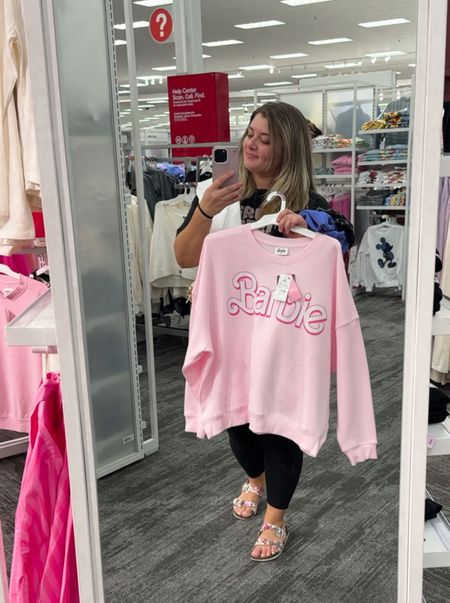Pink Barbie sweatshirt. COMFY
🎀🤍💗🌸

Size up for an oversized look. 
Wearing a XXL.



#LTKstyletip #LTKfindsunder50 #LTKmidsize