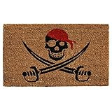Calloway Mills 121211729 Pirate Doormat, 17" x 29", Black/Red | Amazon (US)