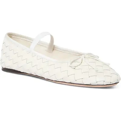 Loeffler Randall Leonie Mary Jane Ballet Flat in Cream at Nordstrom, Size 9 | Nordstrom