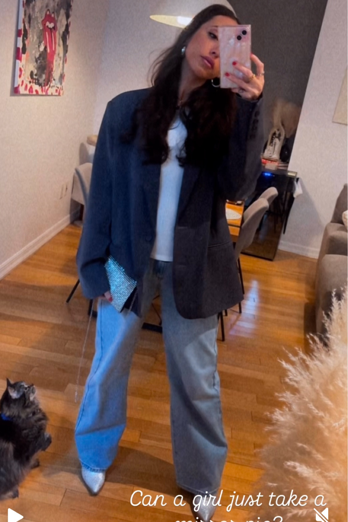 21 weeks pregnant date night look🩵