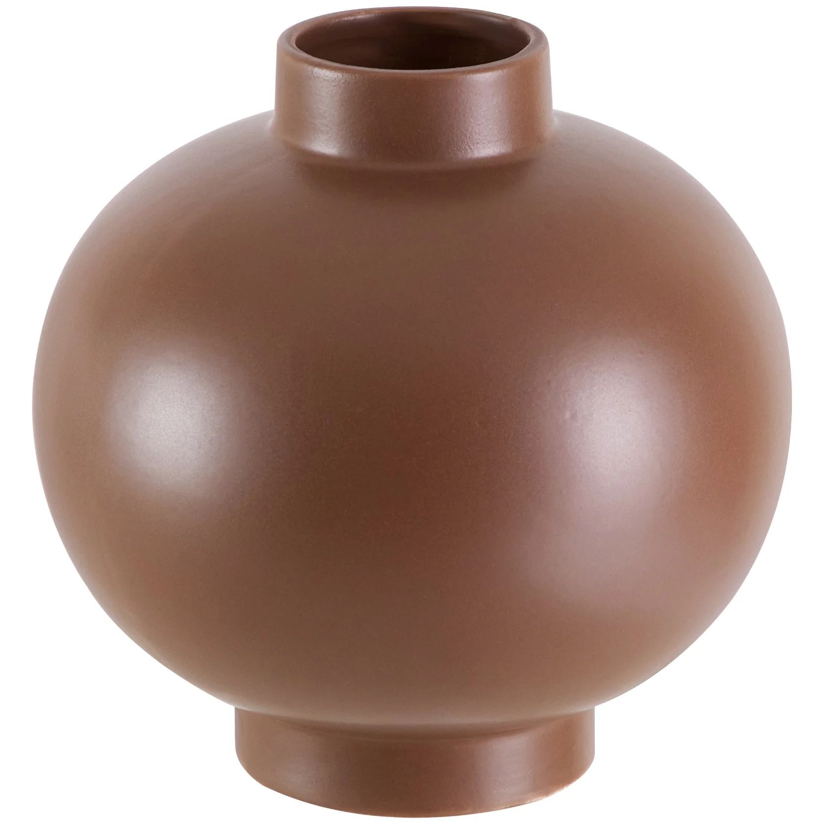 Beautiful 7.5" x 7.5" x 7.5" Cognac Ceramic Vase by Drew Barrymore | Walmart (US)