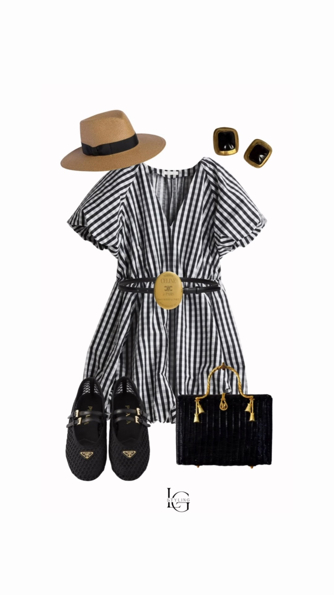 A little gingham moment 🤍 Classic black + white with woven accessories, a statement belt and a wide-brim hat to give an easy one-and-done dress a little more personality. Proof that the accessories really do make the outfit.

#LTKStyleTip #LTKFashion #OOTD #PersonalStylist #SummerStyle