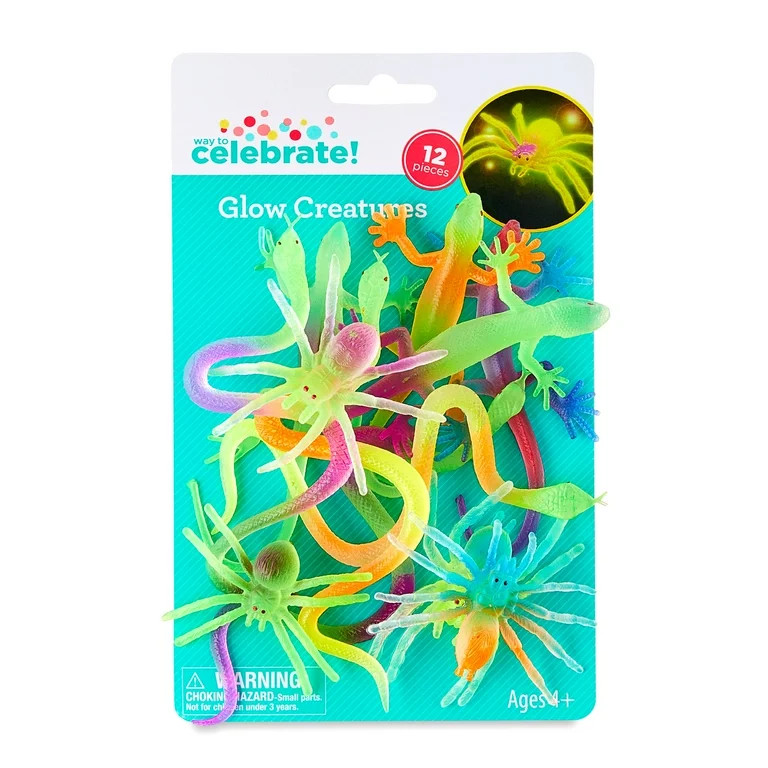 Assorted Color Glow Creatures Party Favors, 12 Count, by Way To Celebrate | Walmart (US)