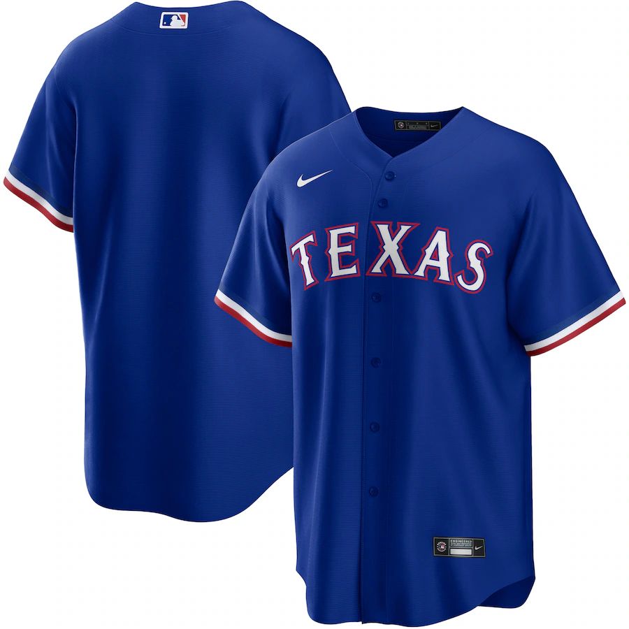 Texas Rangers Nike Alternate Replica Team Logo Jersey - Royal | Fanatics