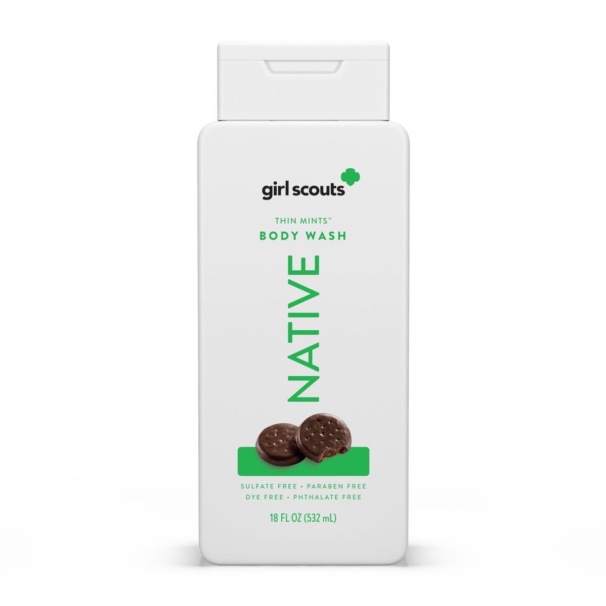 Native Limited Edition Girl Scout Thin Mints Cookie Body Wash - 18oz | Target