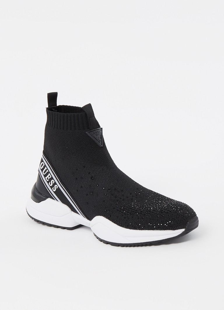 Bammie sneaker met gebreid bovenwerk en strass details | De Bijenkorf (NL)