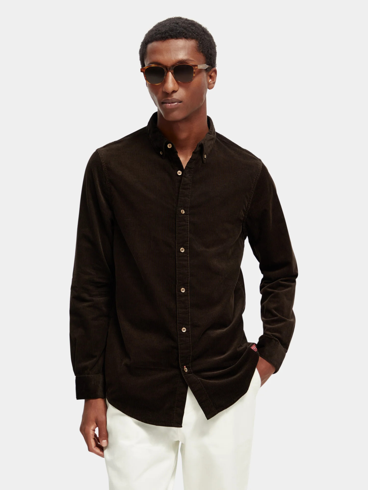 Regular fit corduroy shirt | Scotch and Soda (AU)