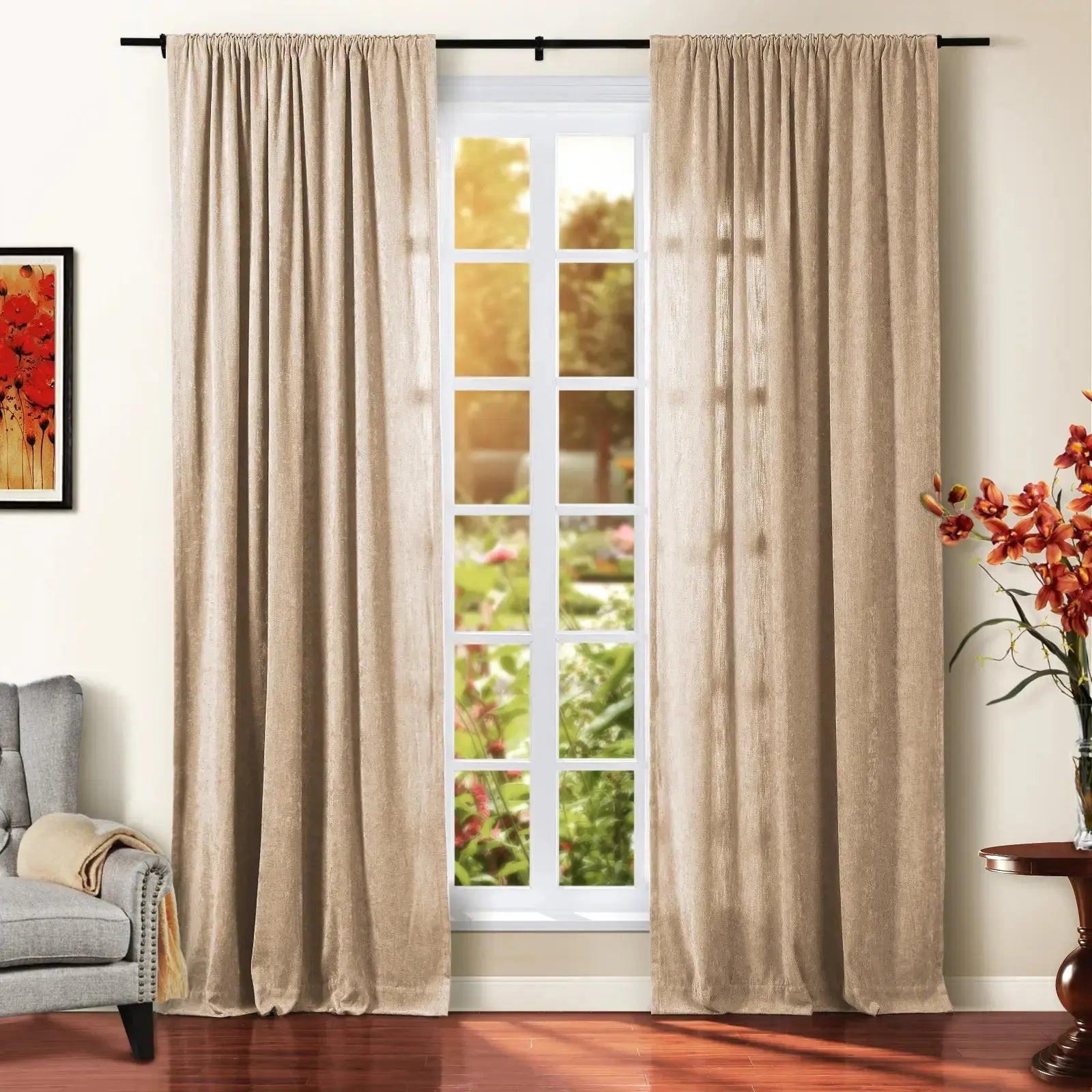 Tino Heavyweight Chenille Drapery Soft Top - Amber 2034-23 | TWOPAGES