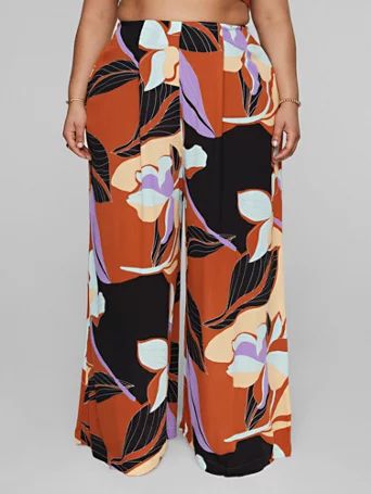 Dina Tropical Print Wide Leg Pants - Gabi Fresh x FTF - Fashion To Figure | Fashion To Figure