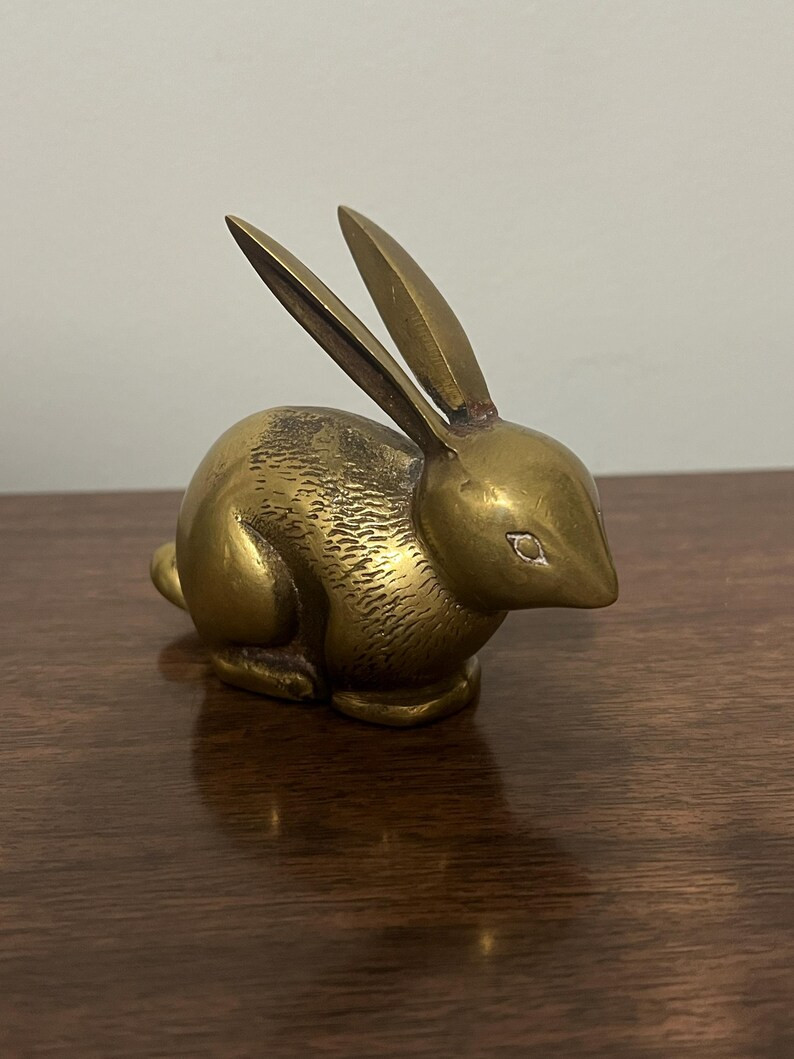 Vintage Brass Long Eared Rabbit Figurine / Paperweight | Etsy (US)