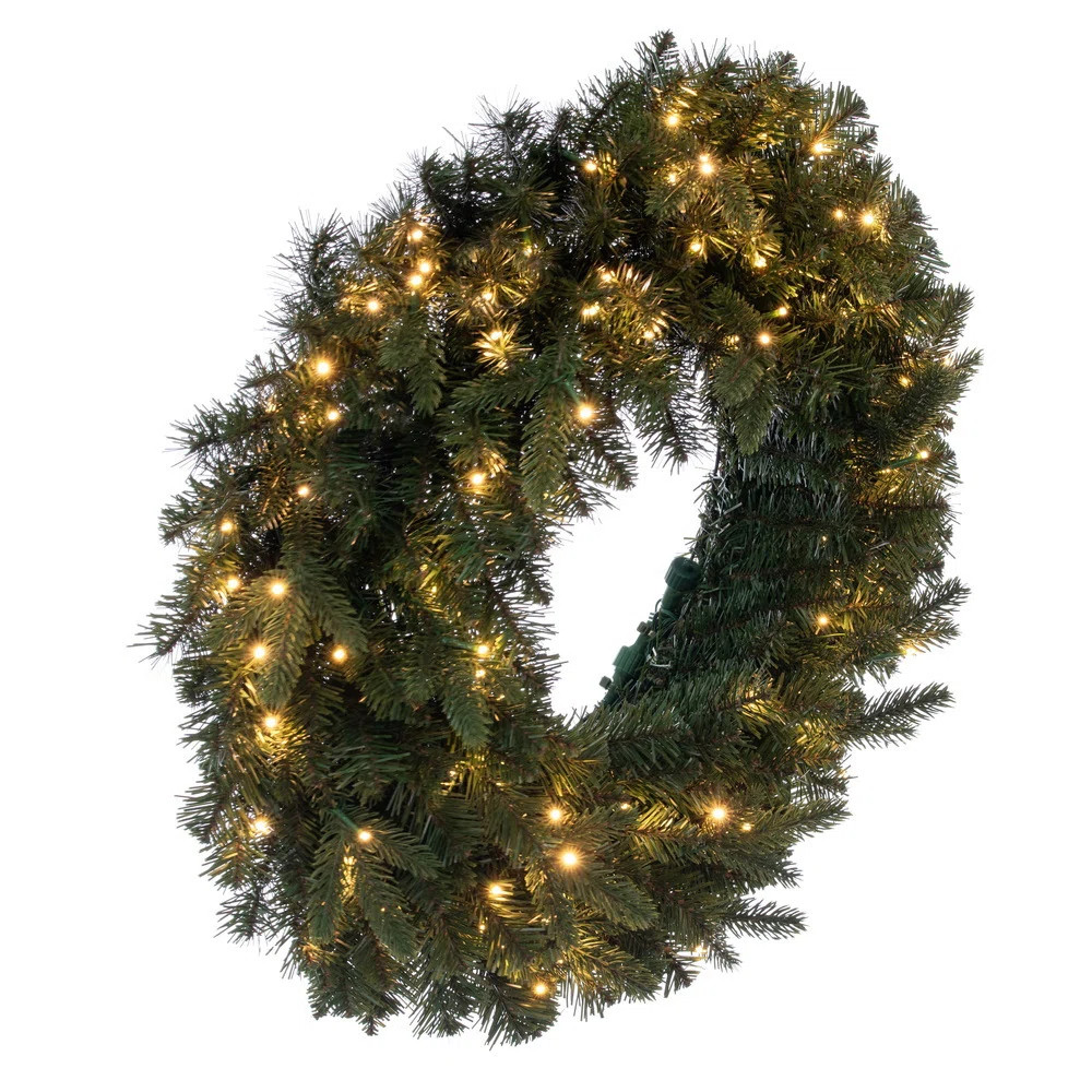 42" Colorado Fir Artificial Pre-Lit Wreath with 200 LED Color Changing 3mm Low Voltage 6 Function... | Wayfair North America