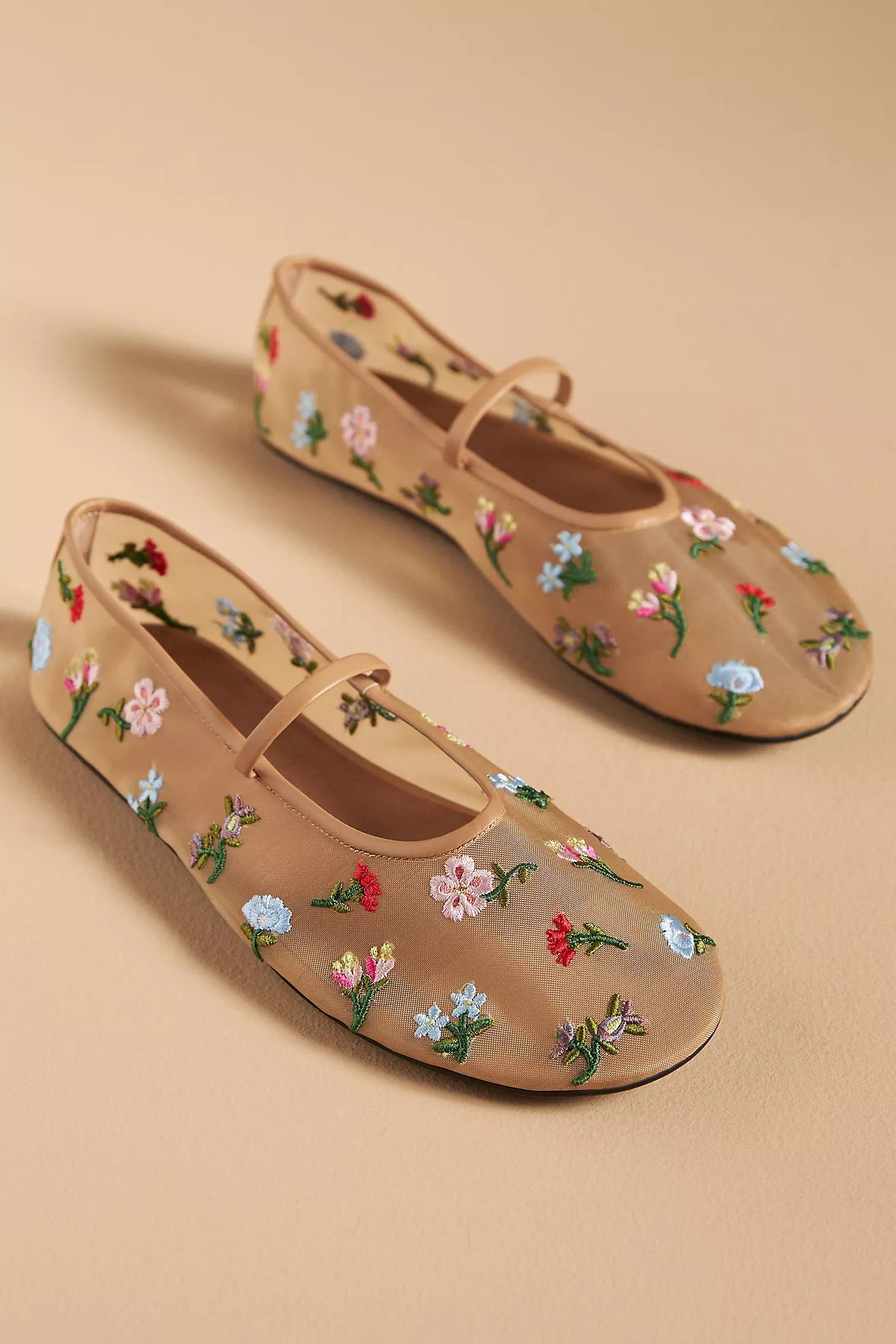 Jeffrey Campbell Floral Mesh Flats | Anthropologie (US)